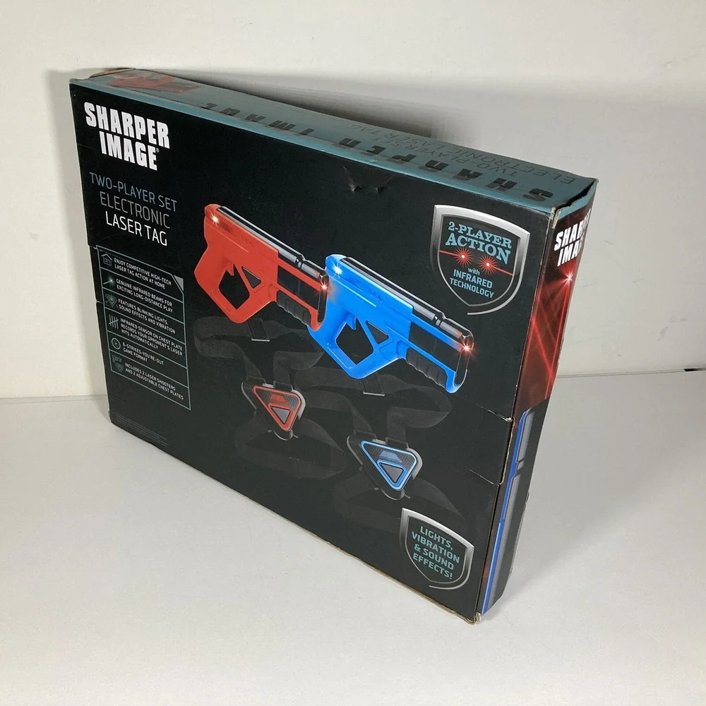 Sharper Image 2-Player Electronic Laser Tag Infrared Technology Lights Sound NIB